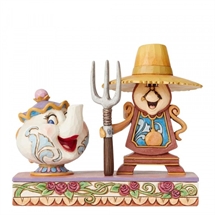 Jim Shore Disney Traditions - Workin Round the Clock (Mrs Potts and Cogsworth)